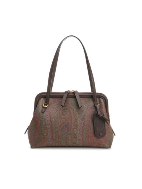 paisley top handle tote bag