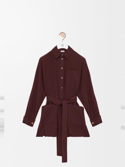 Belted blouse in silk