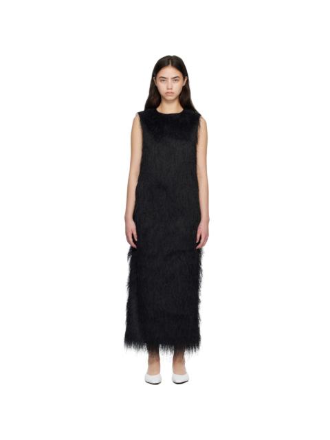 Black TIWA Fringed Maxi Dress