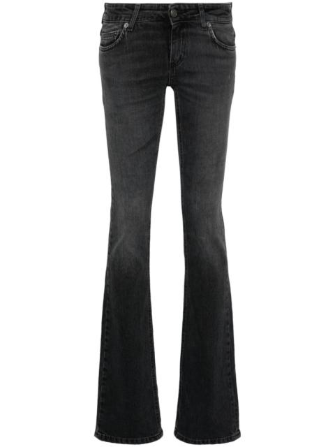 logo-patch bootcut jeans