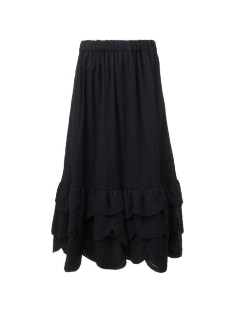 ruffled skirt