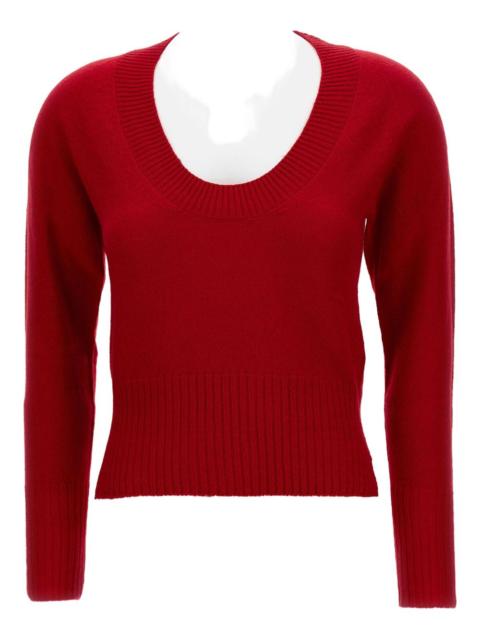 scoop-neck cashmere sweater