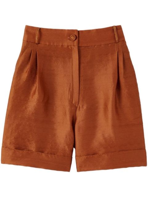 Daniel pleat-detailing shorts