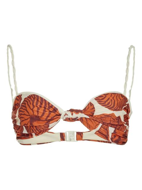 oyster shell-print bikini top