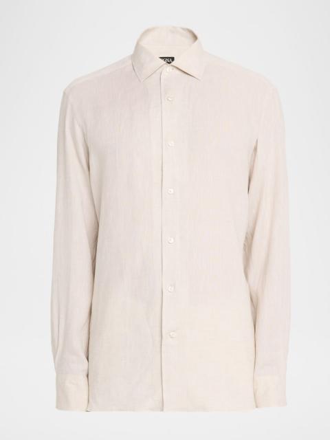 Men's Oasi Lino Button-Down Shirt