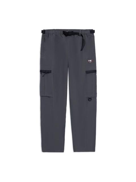 Li-Ning Label Logo Cargo Pants 'Smoke Grey' AKXS805-3