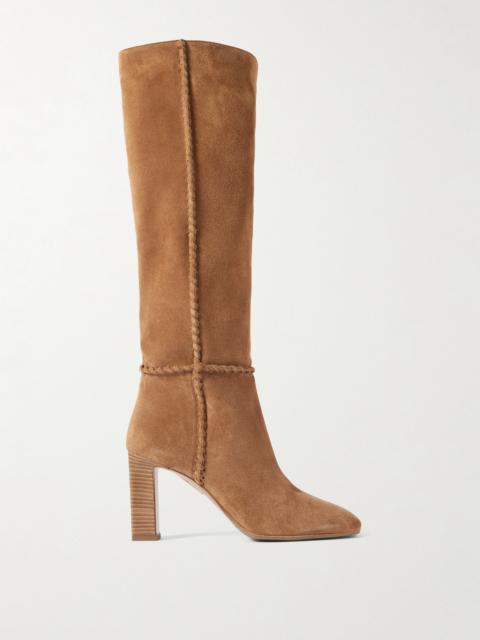 Indy 85 Whipstitched Suede Knee Boots
