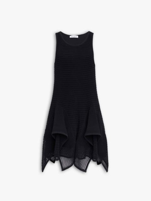 KNIT SHORT RUFFLE DRESS
