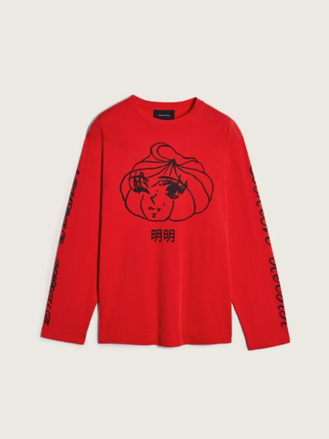 Dim Sum Logo Print Long Sleeve T-Shirt