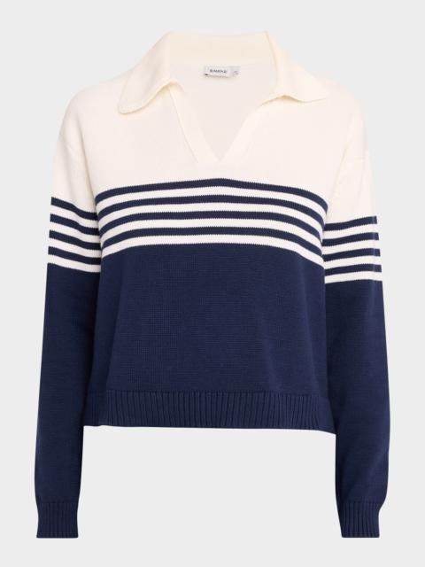 Jules Stripe Polo Sweater
