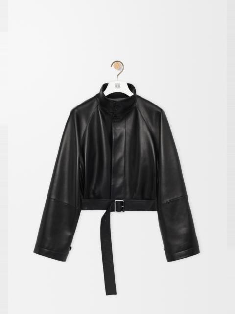 Short trench in nappa lambskin