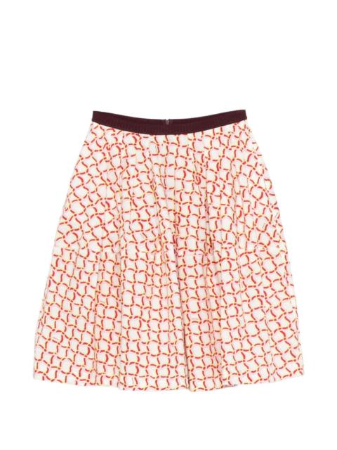 geometric print skirt