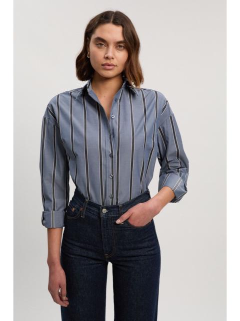 Stripe Cotton Oversize Tailored Essential Shirt