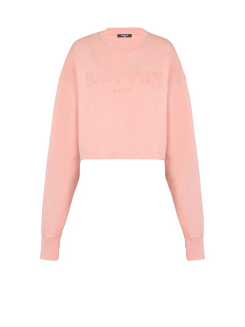 Sweatshirt with Vintage Balmain embroidery