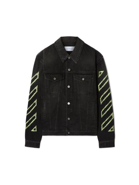 Black Arrow Outline Denim Jacket