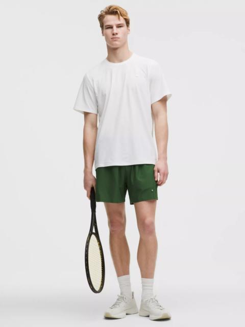 Striped Mesh Tennis Short 5"