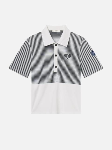 The Tennis Polo in White Multi