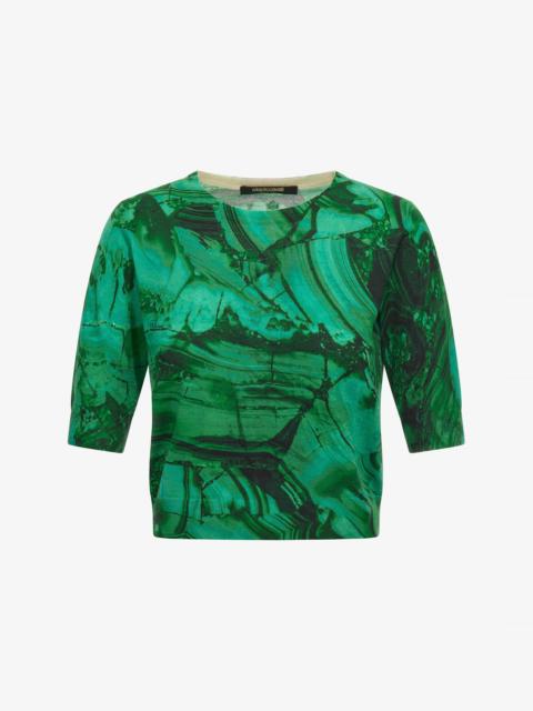 Malachite Print Short sleeve Knit