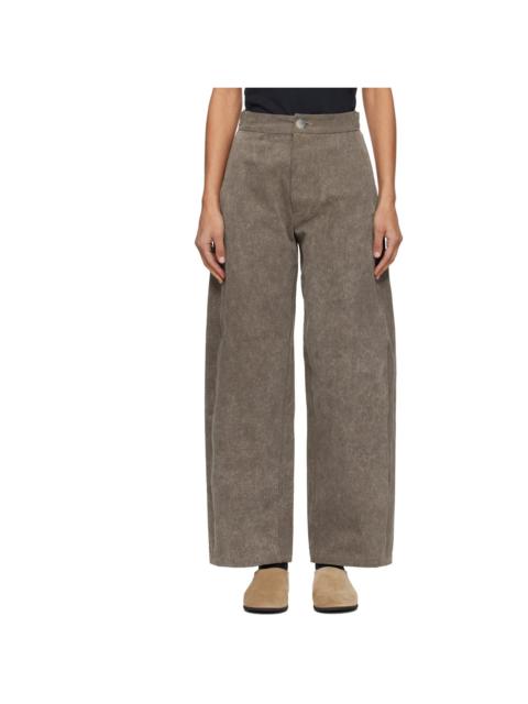 Taupe Canvas Trousers