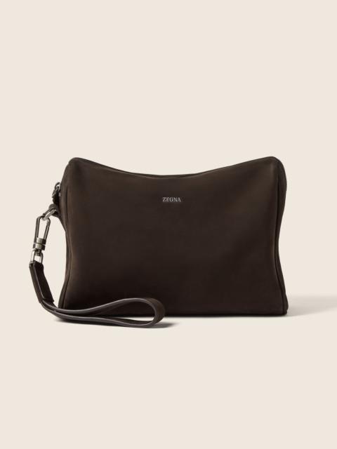 DARK BROWN SECONDSKIN POUCH