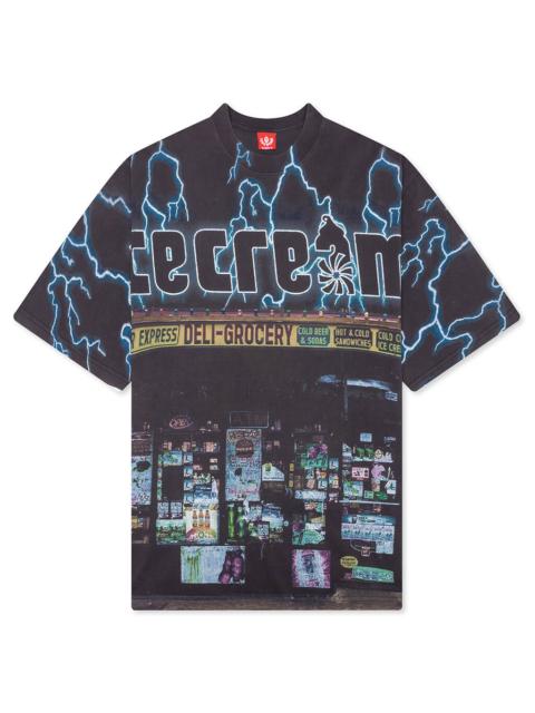 STATIC S/S TEE - CHARCOAL ART