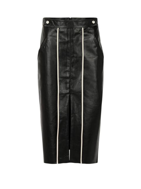 PARAFOLD LEATHER SKIRT BLACK LEATHER
