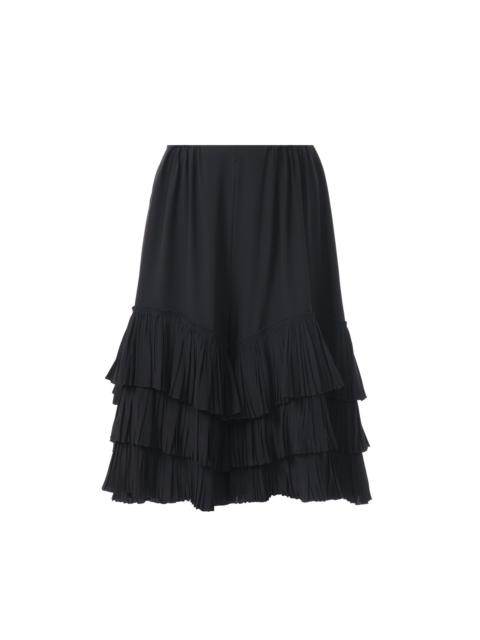 RUFFLED TIERED SHORTS IN CRÊPE DE CHINE