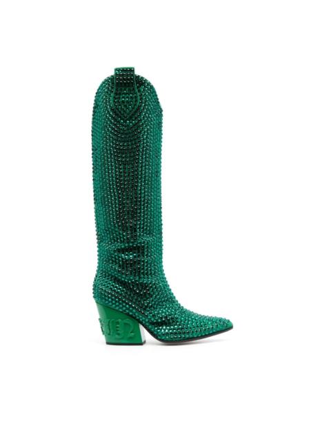 75mm crystal-embellished boots