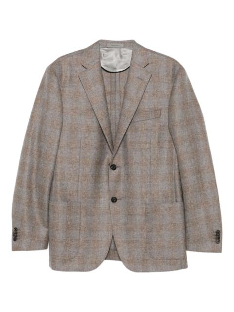 checked two-button jacket