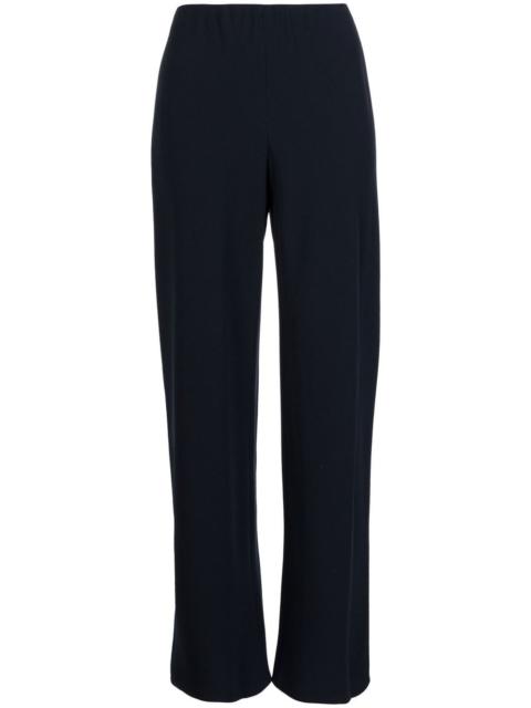 elasticated high-waisted trousers