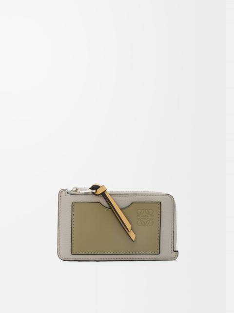Coin cardholder in soft grained calfskin