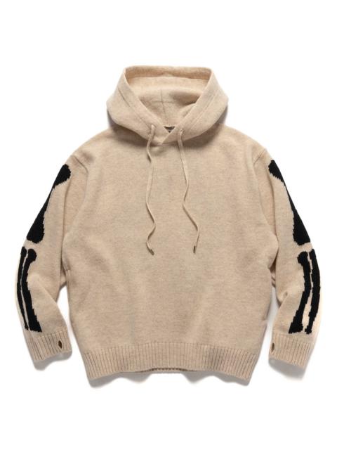 5G Wool BONE Hood Sweater Ecru
