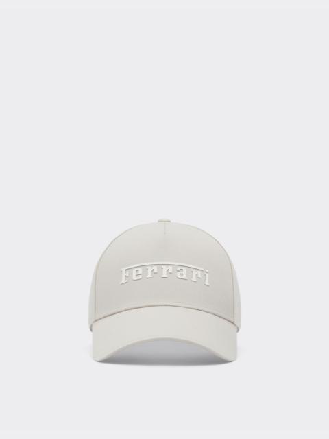 Baseball cap with rubberized Ferrari logo