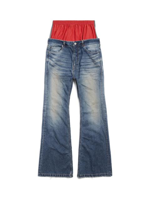 Men's Layered Jeans in Black