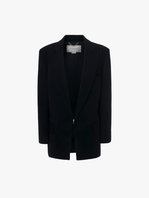 Peak Lapel Jacket In Midnight