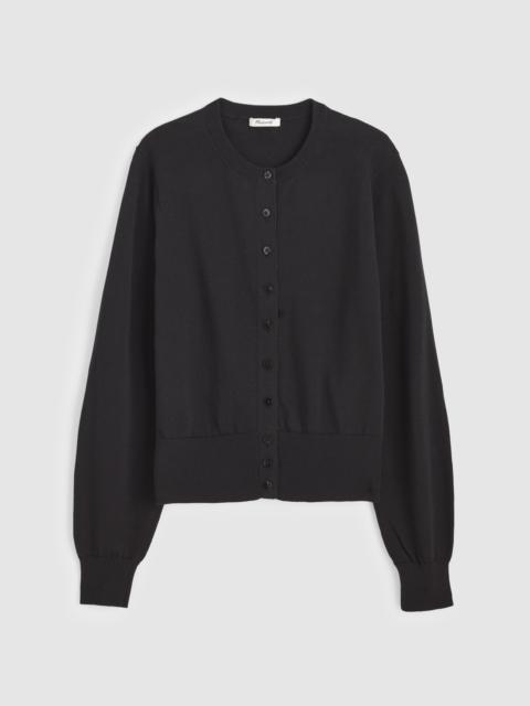 Button-Front Cardigan in 100% Cotton