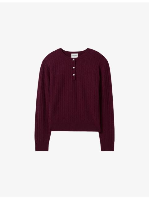 Henley-Neck Knitted Wool and Cashmere Jumper