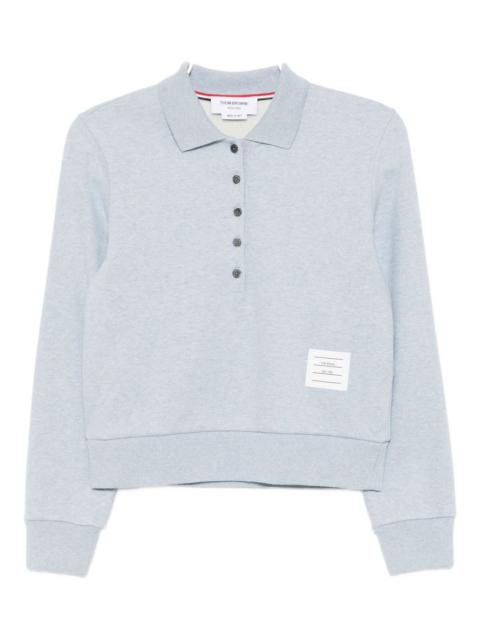 logo-appliqué cotton polo top