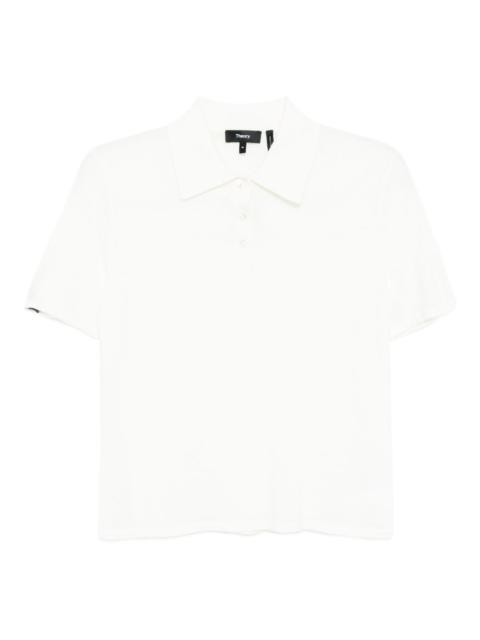 short-sleeved knitted polo shirt