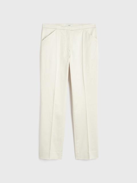 Cropped straight trousers ecru