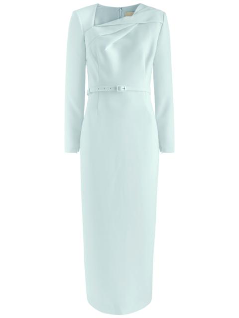 Roland Mouret Belted Crepe Midi Dress