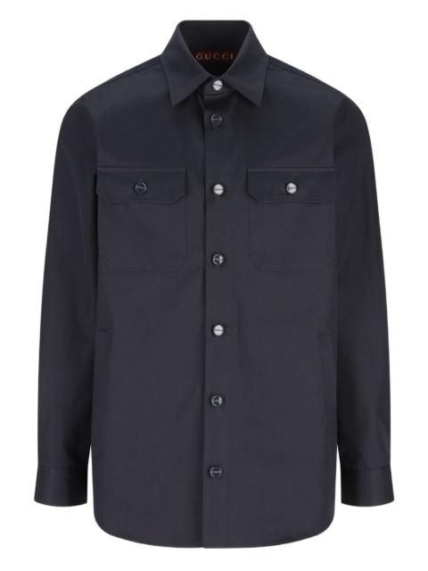 GG-motif long-sleeve shirt