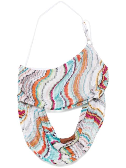 zigzag woven design top