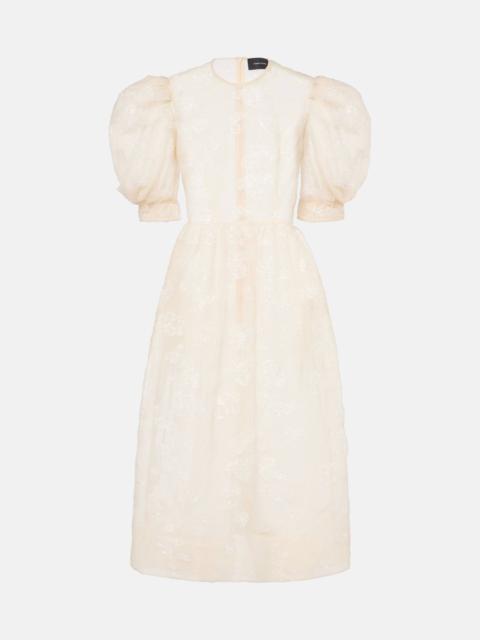 Embroidered midi dress