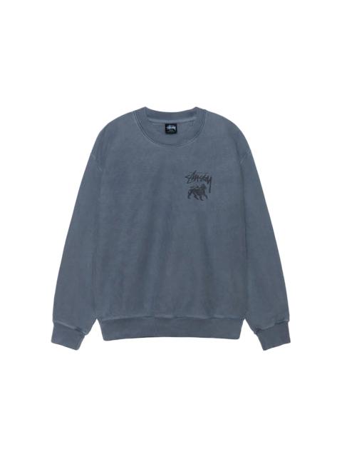 Stussy Rasta Lion Pigment Dyed Crew Navy