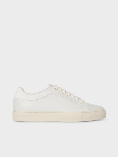 Cream White Leather 'Basso' Sneakers