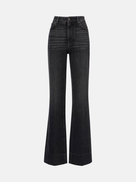 High-rise flared jeans