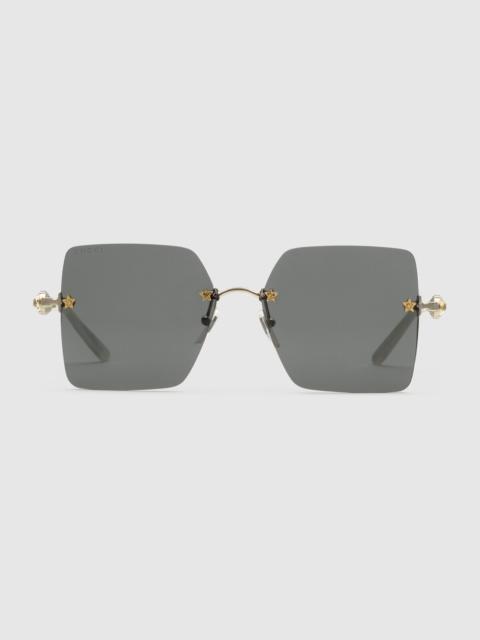 Square metal sunglasses