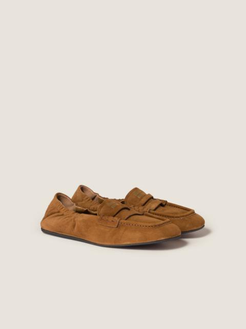 Ruches suede loafers