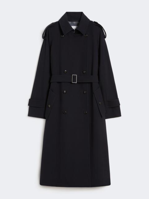 CERTO Water-repellent wool gabardine trench coat - ULTRAMARINE
